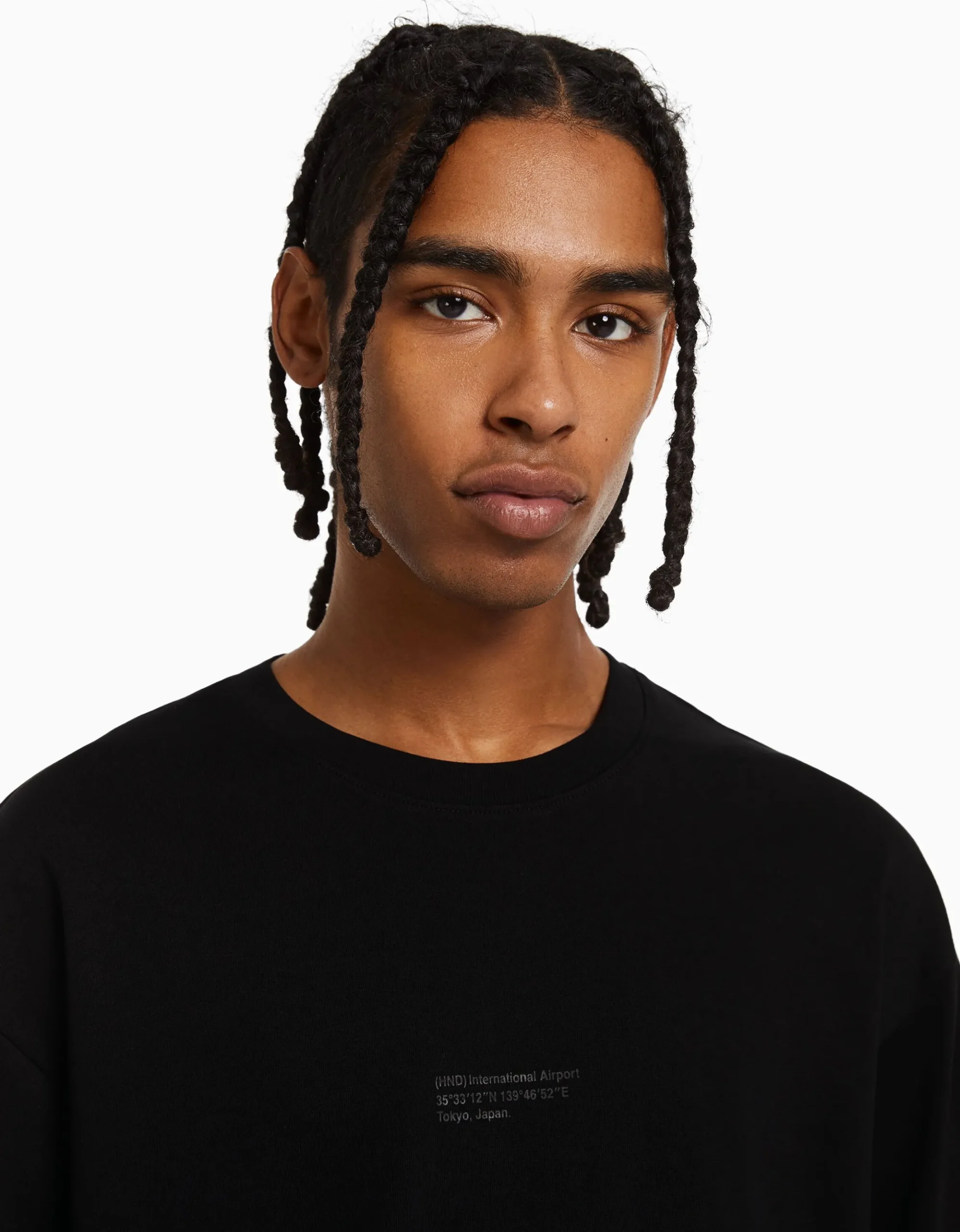 HOMME BERSHKA Vêtements*T-shirt manches courtes oversize imprimé