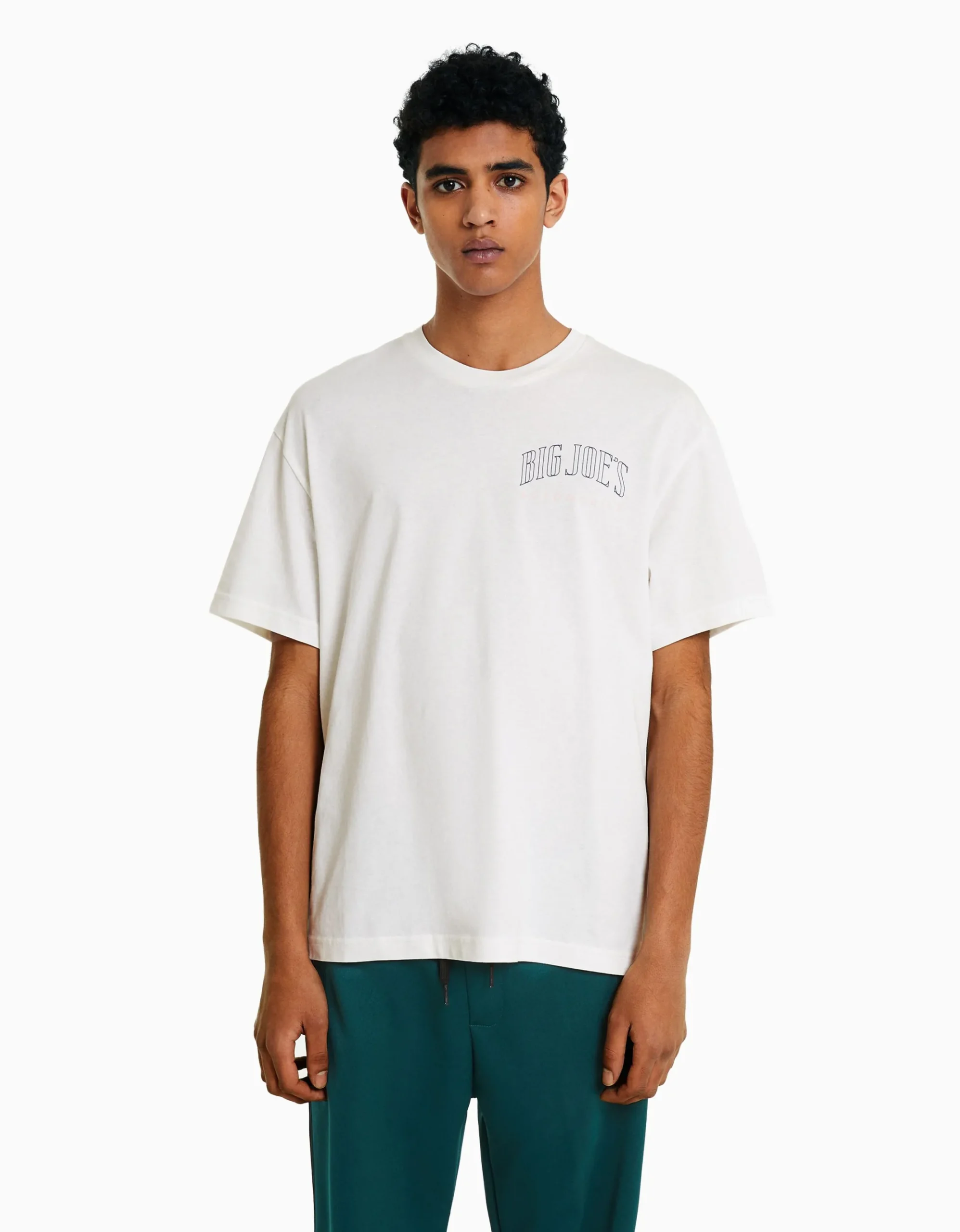 HOMME BERSHKA Tee-shirts*T-shirt manches courtes oversize imprimé