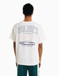 HOMME BERSHKA Tee-shirts*T-shirt manches courtes oversize imprimé