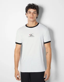 HOMME BERSHKA Tee-shirts*T-shirt manches courtes regular fit imprimé