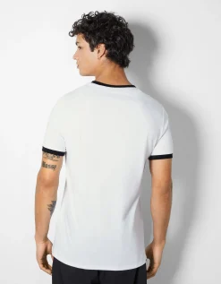 HOMME BERSHKA Tee-shirts*T-shirt manches courtes regular fit imprimé