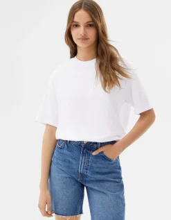 FEMME BERSHKA Personnalisables*T-shirt manches courtes regular fit