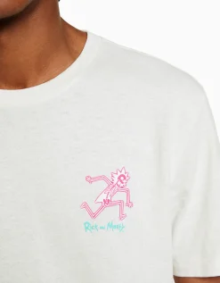 HOMME BERSHKA Vêtements*T-shirt manches courtes regular fit imprimé Rick et Morty