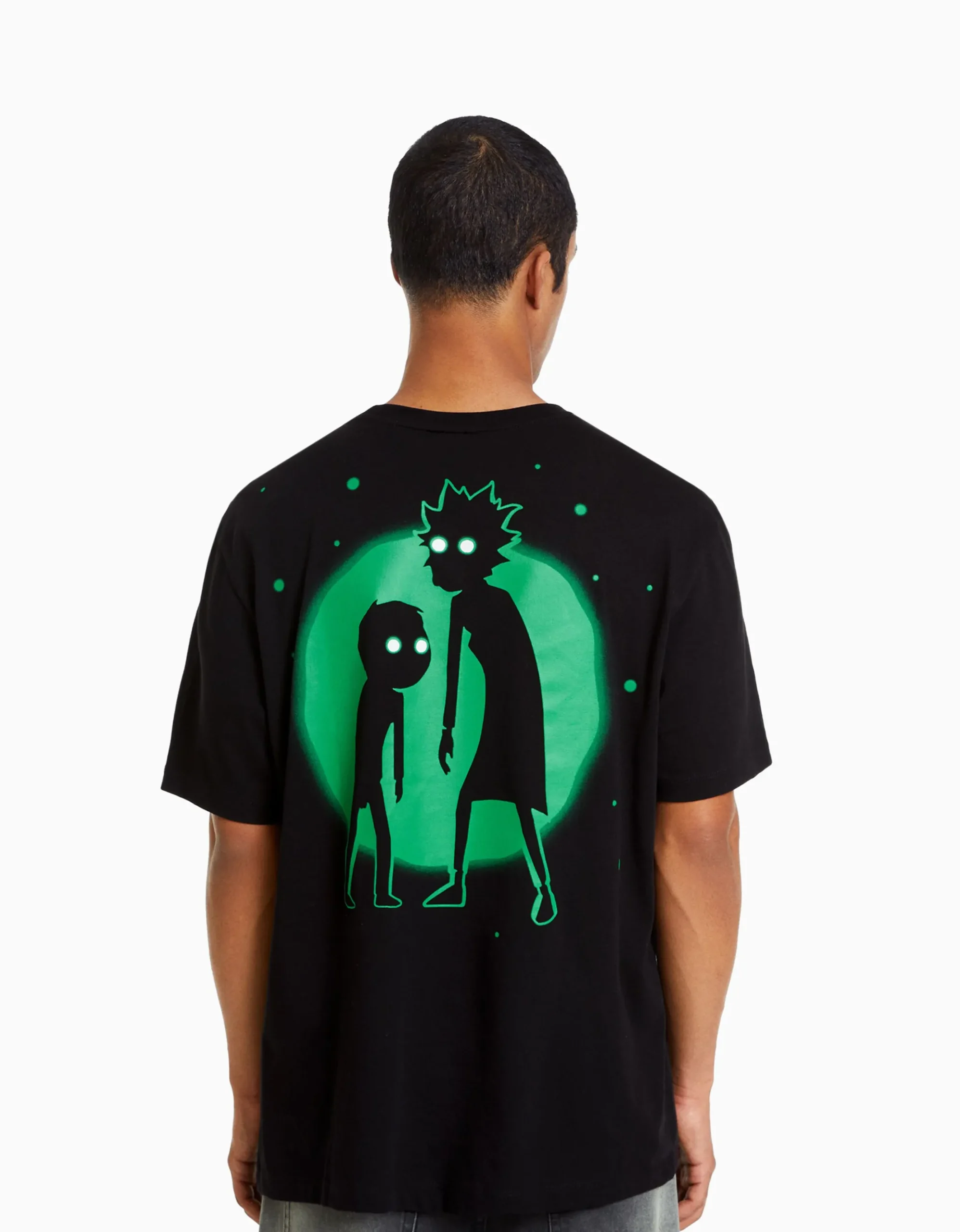 HOMME BERSHKA Vêtements*T-shirt manches courtes regular fit imprimé Rick et Morty