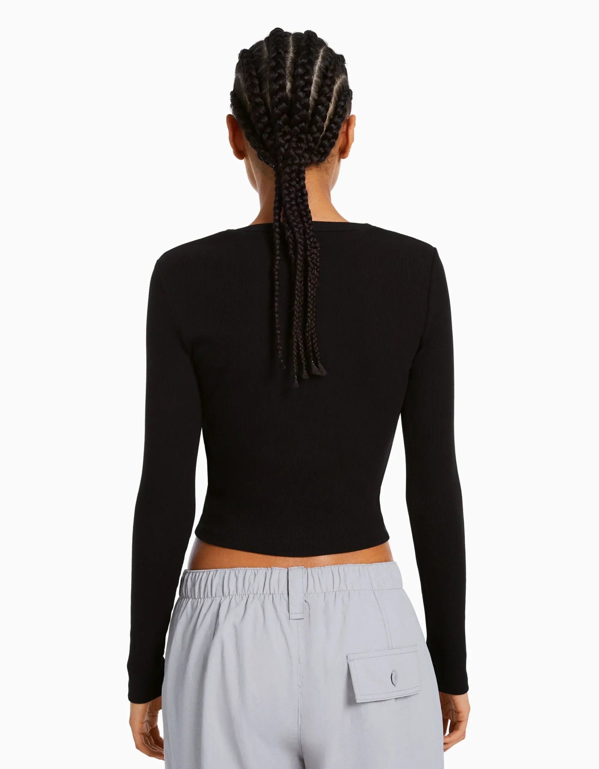 FEMME BERSHKA Tee-shirts*T-shirt manches longues bord-côte