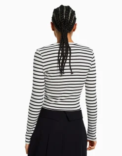 FEMME BERSHKA Tee-shirts*T-shirt manches longues bord-côte