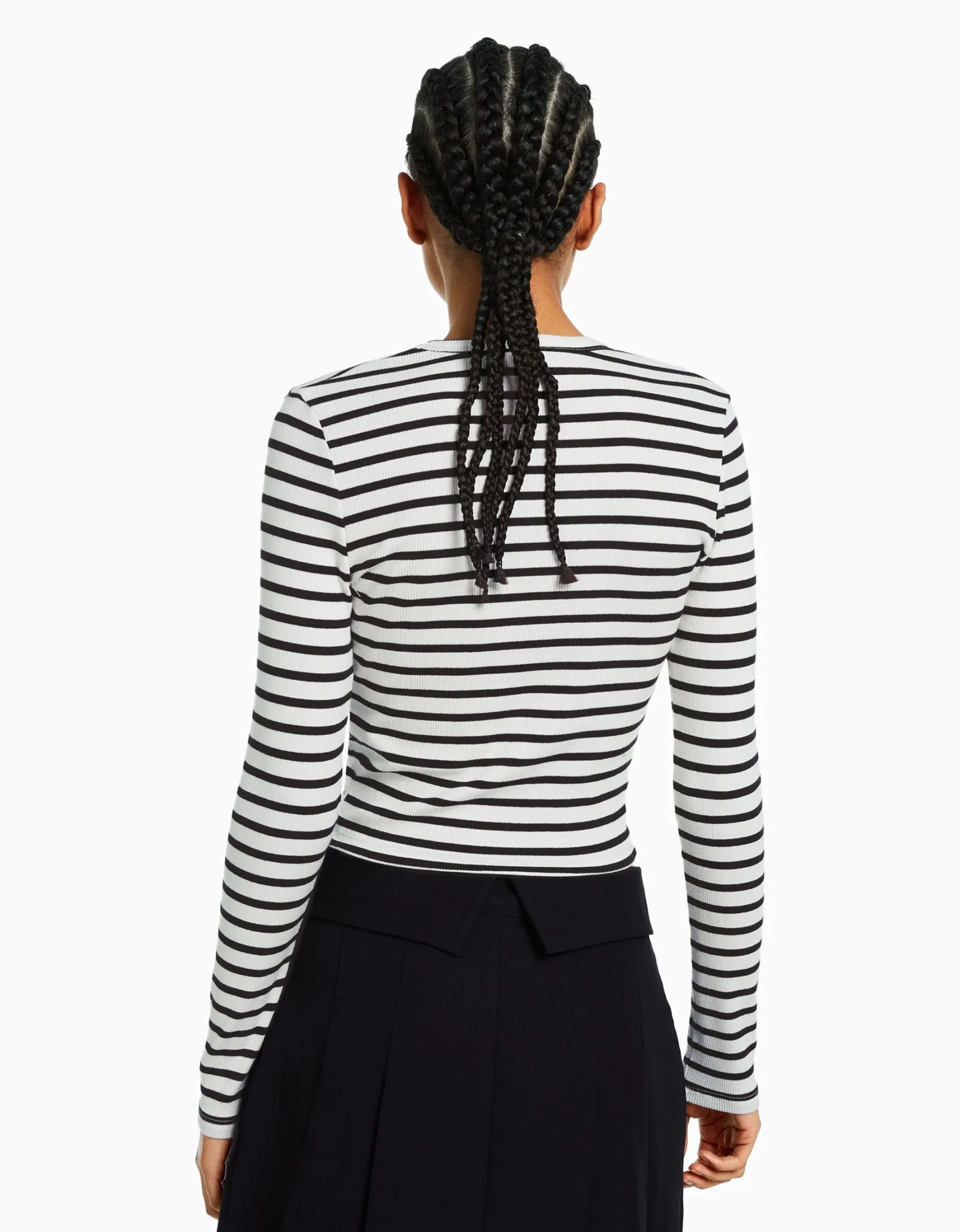 FEMME BERSHKA Tee-shirts*T-shirt manches longues bord-côte