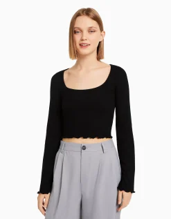FEMME BERSHKA Tee-shirts*T-shirt manches longues col rond