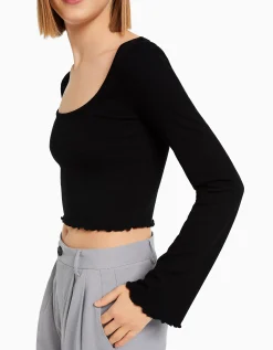 FEMME BERSHKA Tee-shirts*T-shirt manches longues col rond