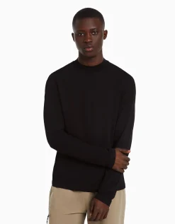 HOMME BERSHKA Tee-shirts*T-shirt manches longues col cheminée