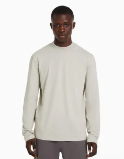 HOMME BERSHKA Tee-shirts*T-shirt manches longues col cheminée