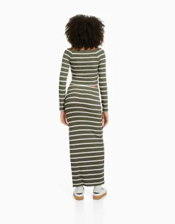 FEMME BERSHKA Tee-shirts*T-shirt manches longues col bateau rayures