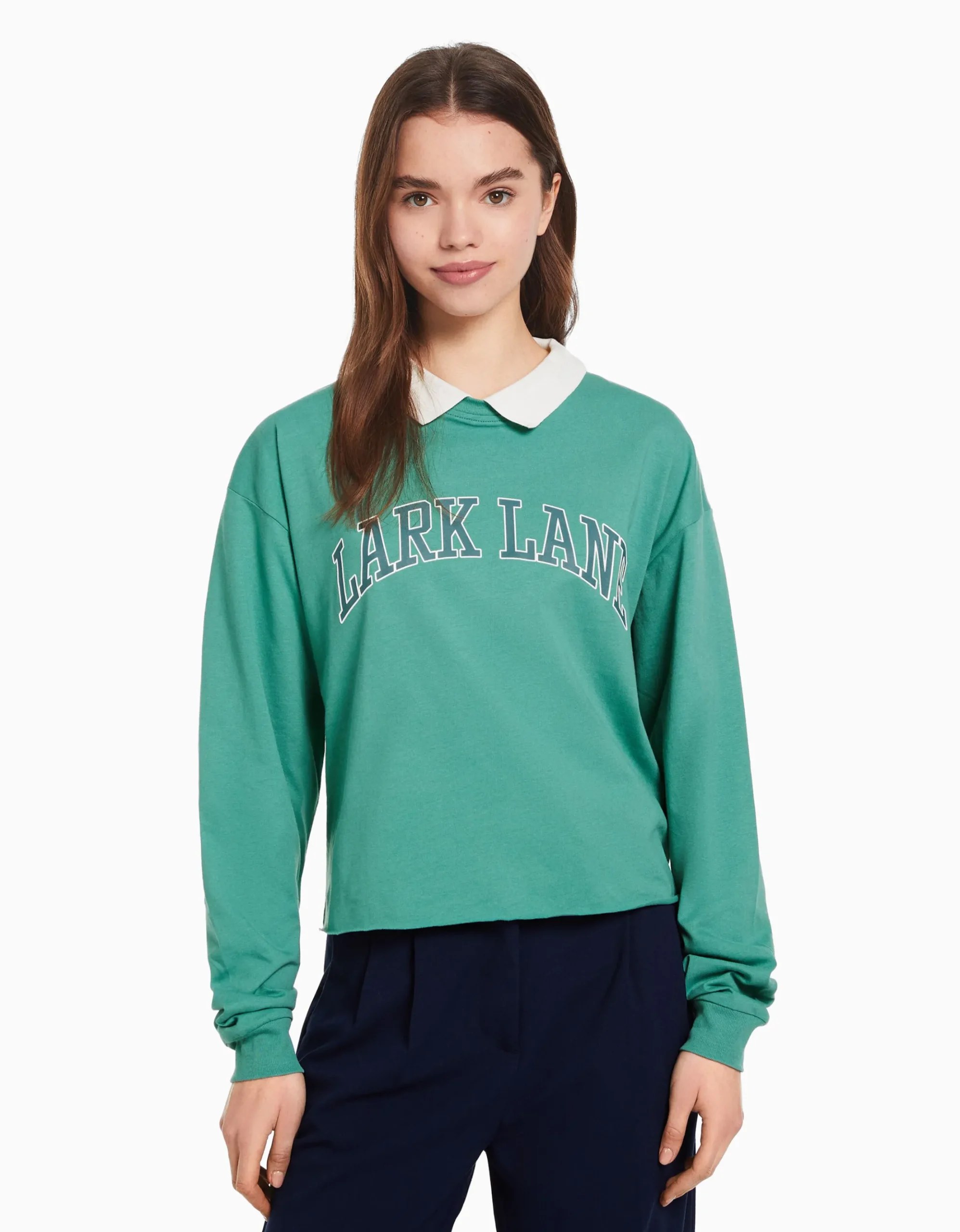FEMME BERSHKA Tee-shirts*T-shirt manches longues col polo imprimé