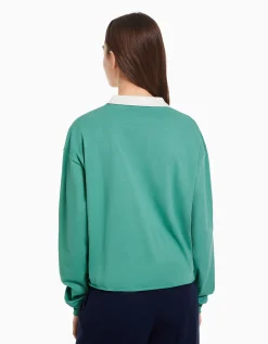 FEMME BERSHKA Tee-shirts*T-shirt manches longues col polo imprimé