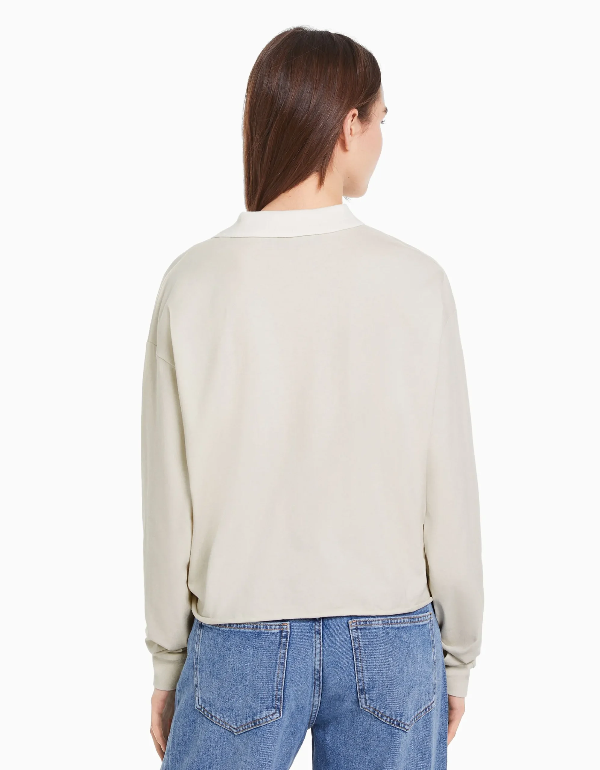 FEMME BERSHKA Tee-shirts*T-shirt manches longues col polo imprimé