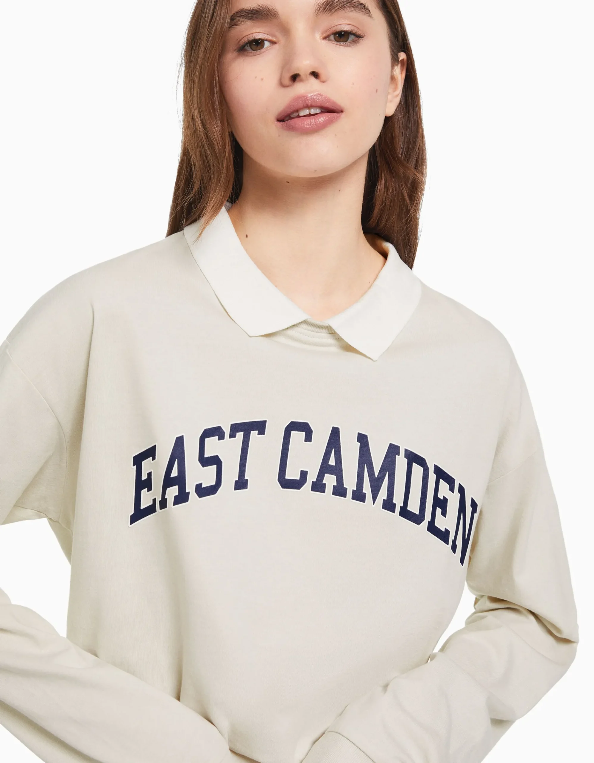 FEMME BERSHKA Tee-shirts*T-shirt manches longues col polo imprimé