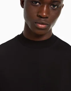 HOMME BERSHKA Vêtements*T-shirt manches longues col cheminée