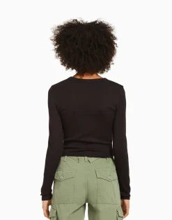 FEMME BERSHKA Tee-shirts*T-shirt manches longues imprimé