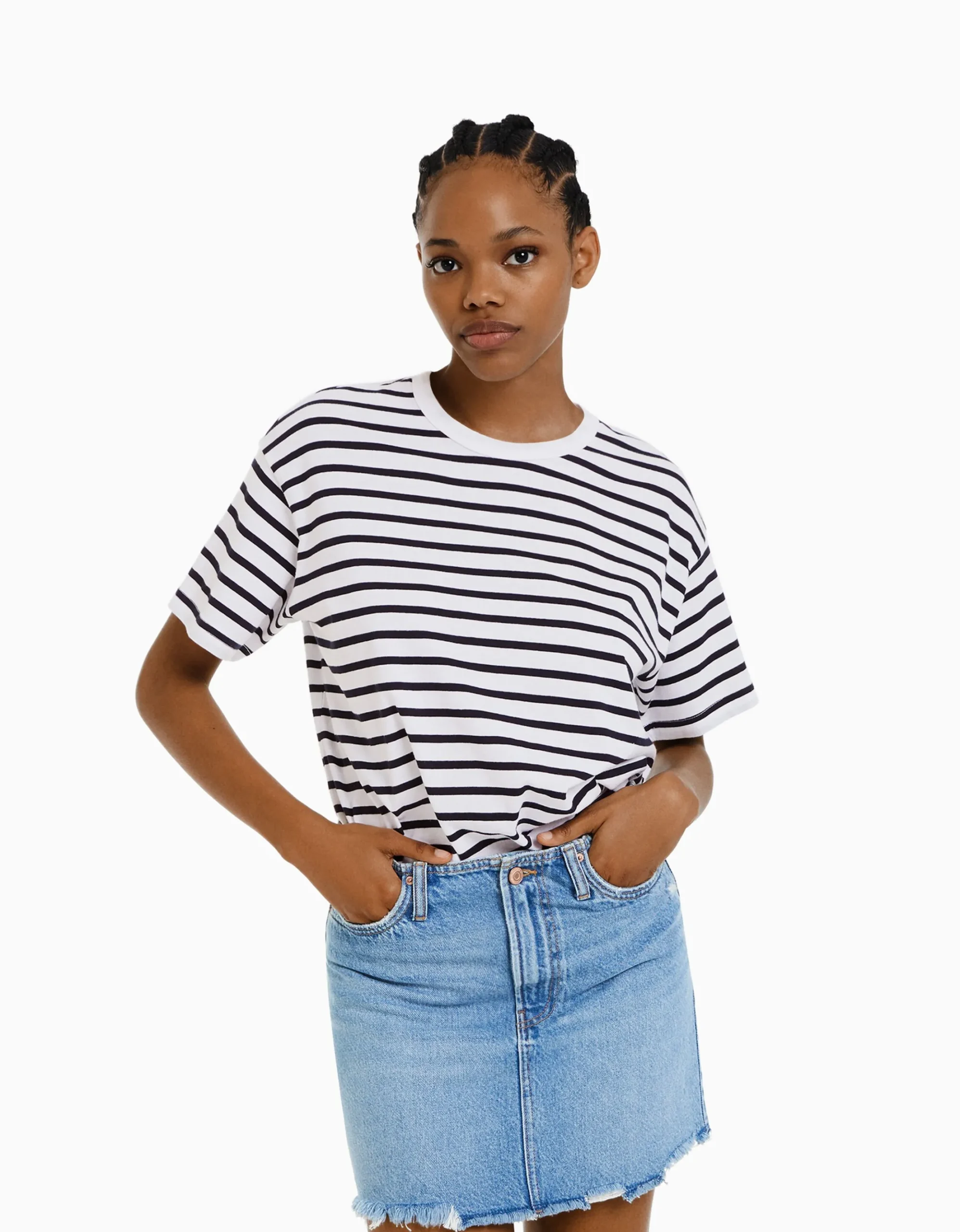 FEMME BERSHKA Tee-shirts*T-shirt oversize à manches courtes