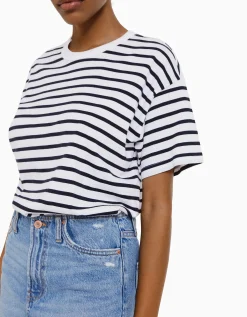 FEMME BERSHKA Tee-shirts*T-shirt oversize à manches courtes
