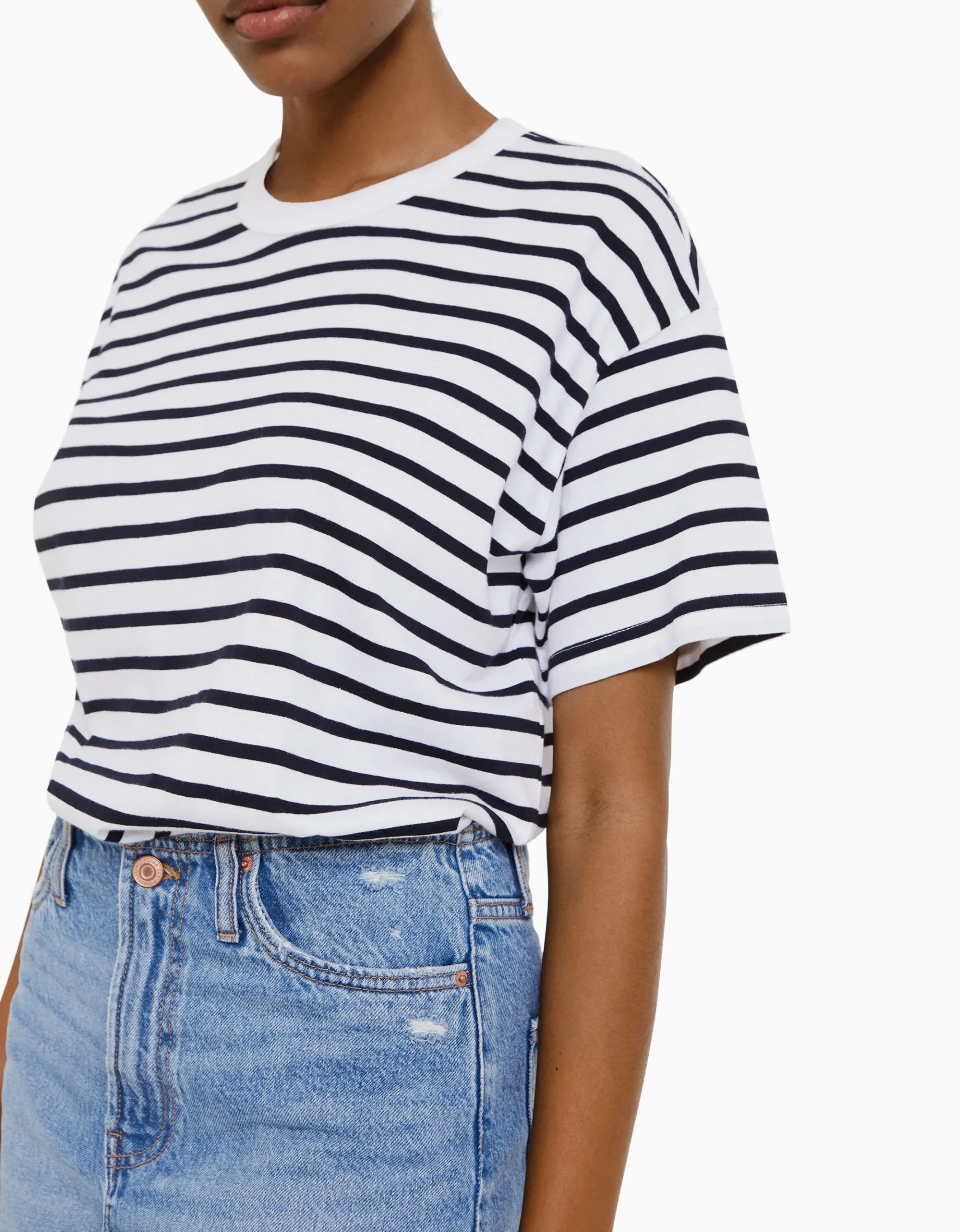 FEMME BERSHKA Tee-shirts*T-shirt oversize à manches courtes
