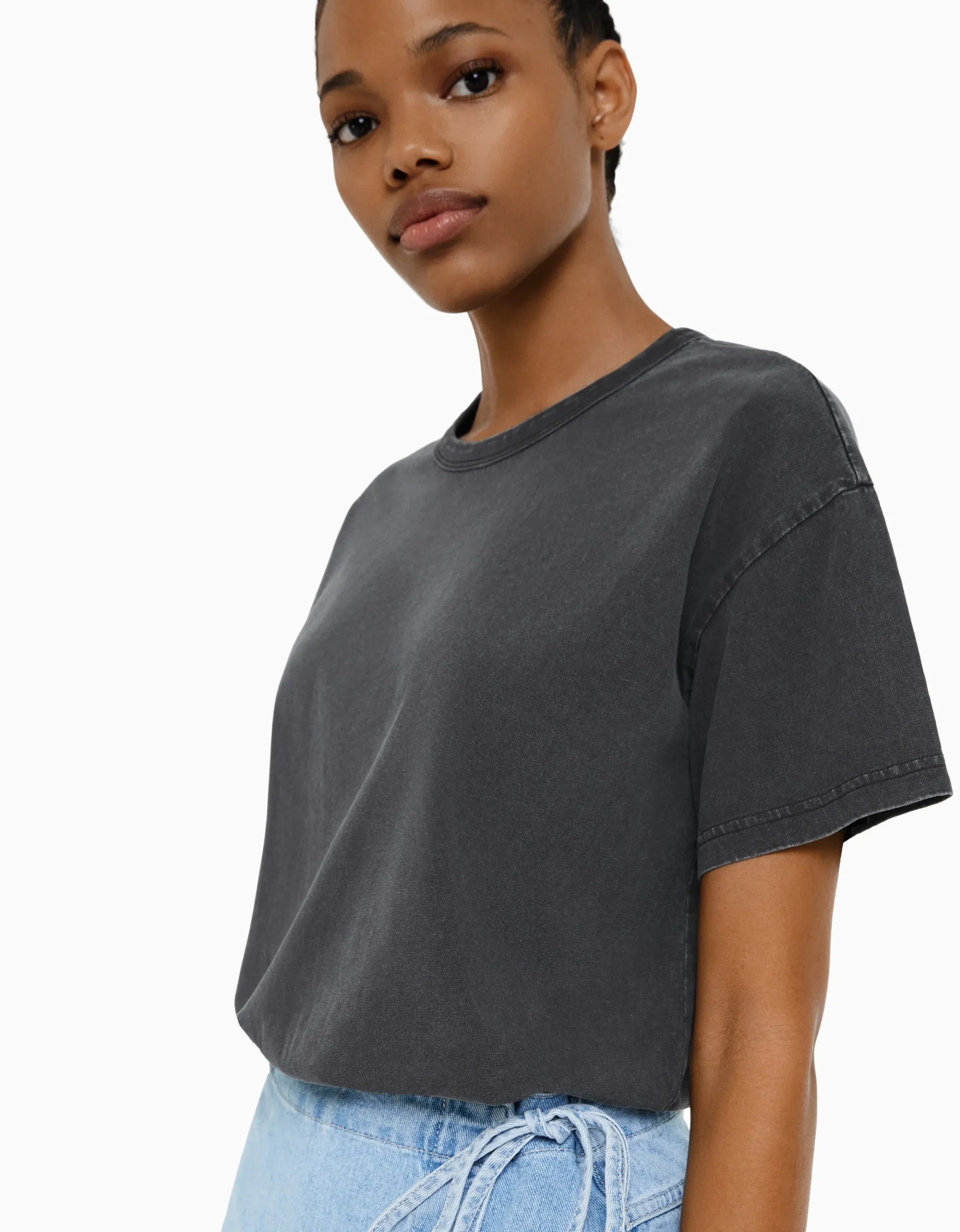 FEMME BERSHKA Tee-shirts*T-shirt oversize à manches courtes