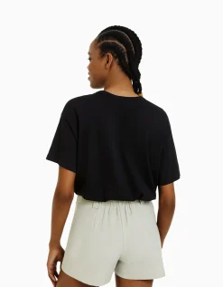 FEMME BERSHKA Tee-shirts*T-shirt oversize à manches courtes