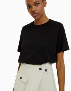 FEMME BERSHKA Tee-shirts*T-shirt oversize à manches courtes