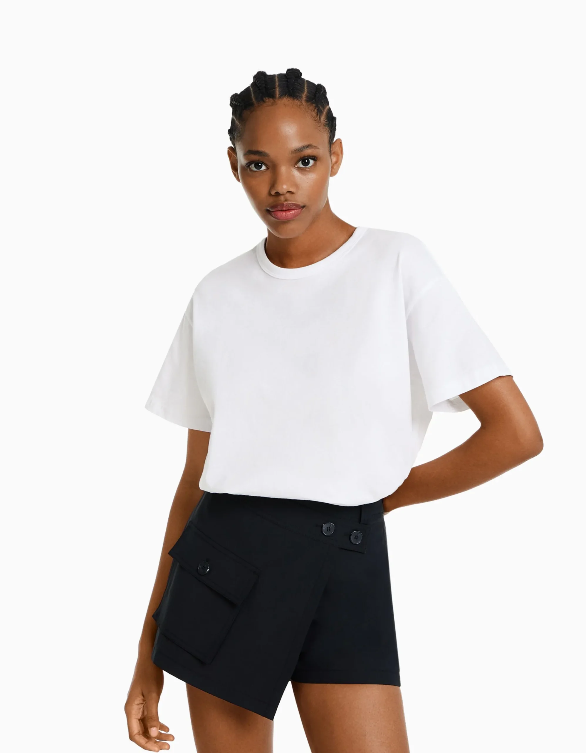 FEMME BERSHKA Tee-shirts*T-shirt oversize à manches courtes