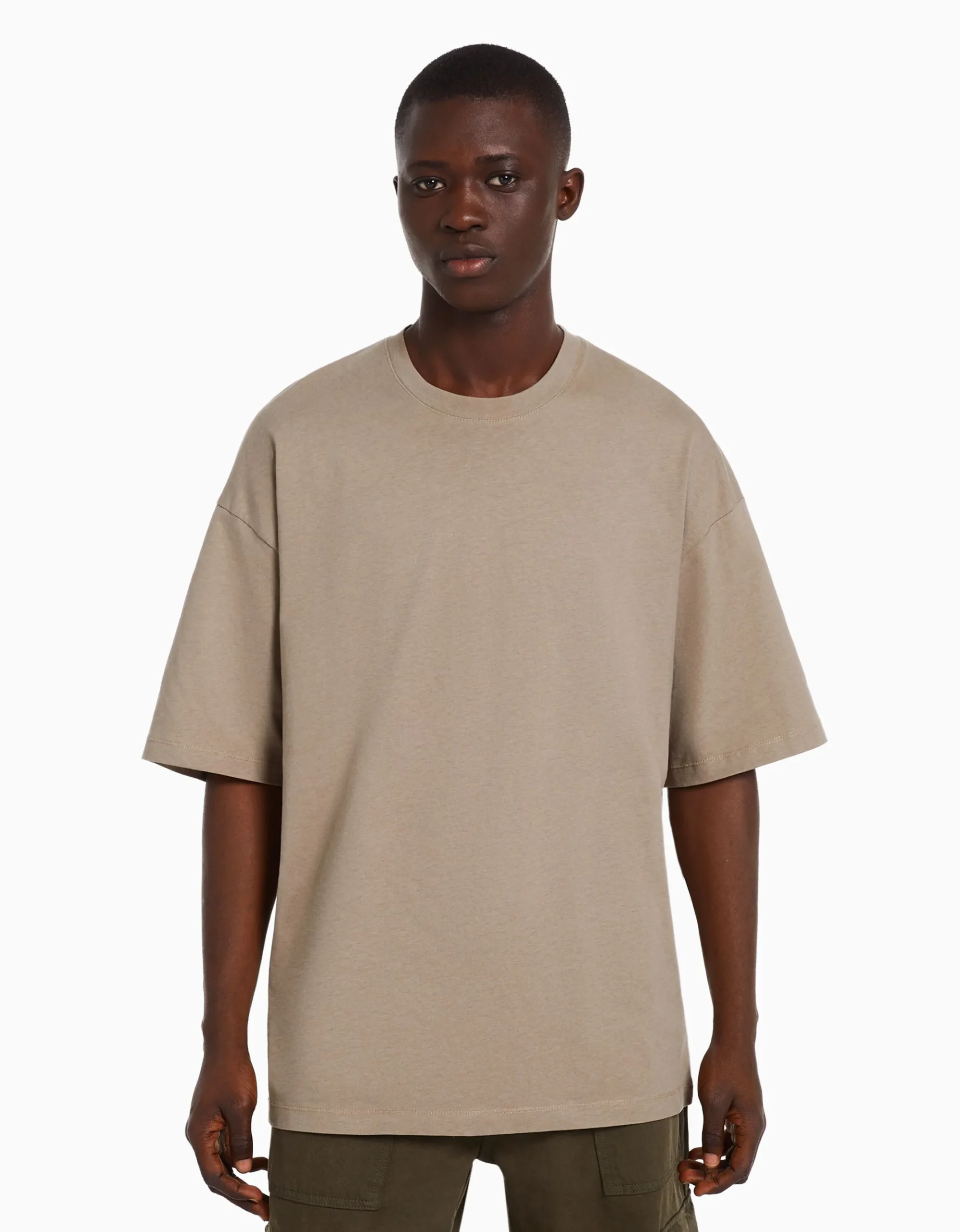 HOMME BERSHKA Vêtements*T-shirt oversize à manches courtes