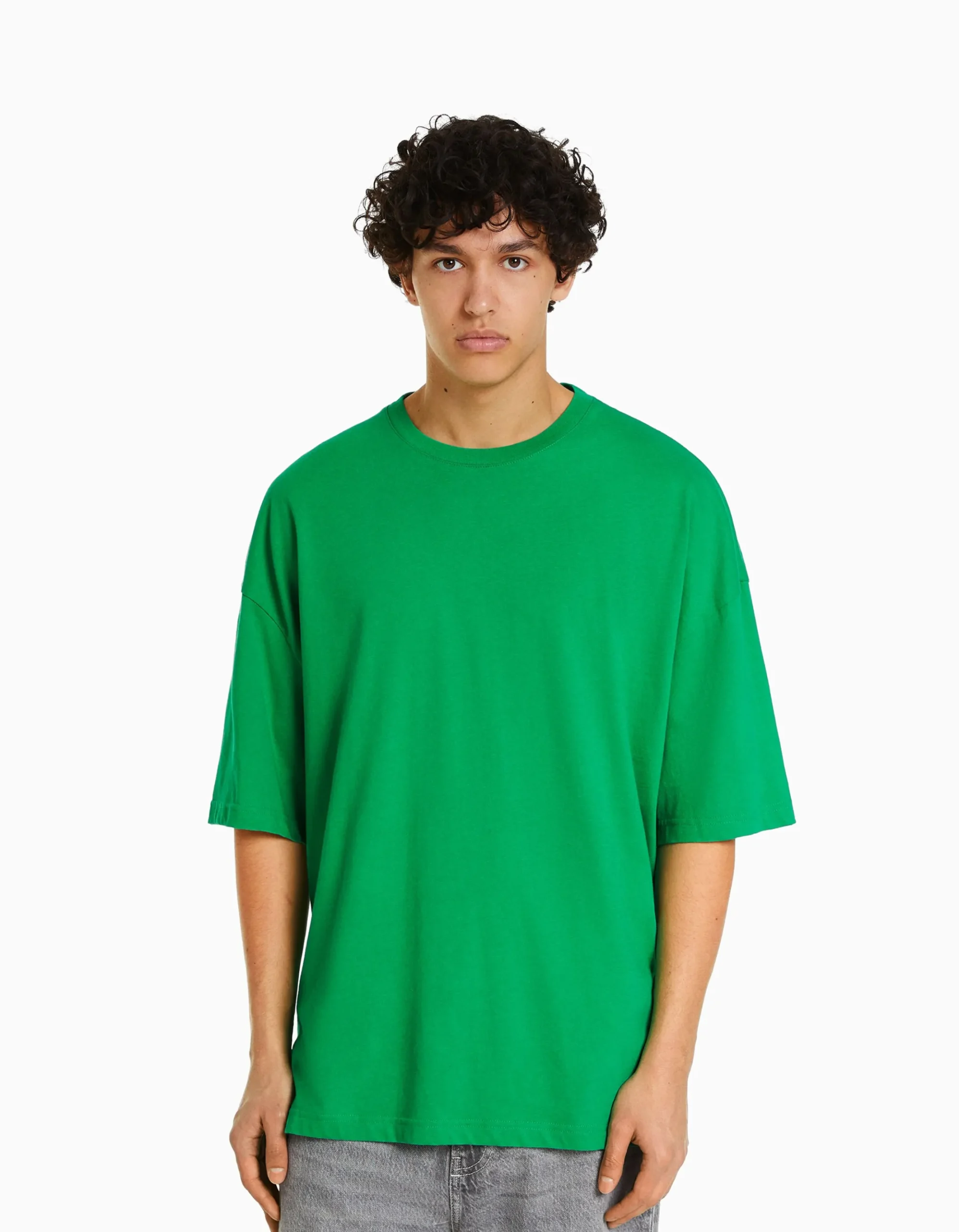 FEMME BERSHKA Personnalisables*T-shirt oversize à manches courtes