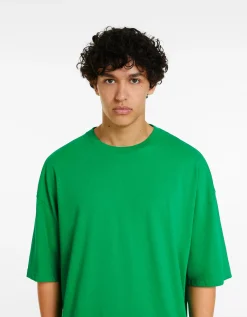FEMME BERSHKA Personnalisables*T-shirt oversize à manches courtes
