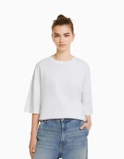 FEMME BERSHKA Tee-shirts*T-shirt oversize à manches courtes