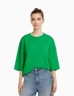 FEMME BERSHKA Tee-shirts*T-shirt oversize à manches courtes