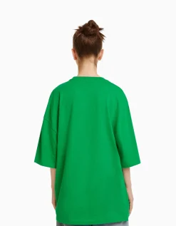 FEMME BERSHKA Tee-shirts*T-shirt oversize à manches courtes