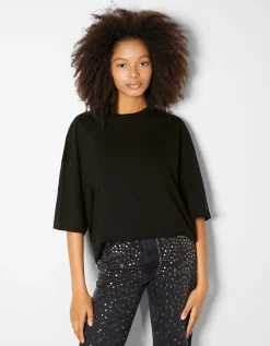 FEMME BERSHKA Tee-shirts*T-shirt oversize à manches courtes