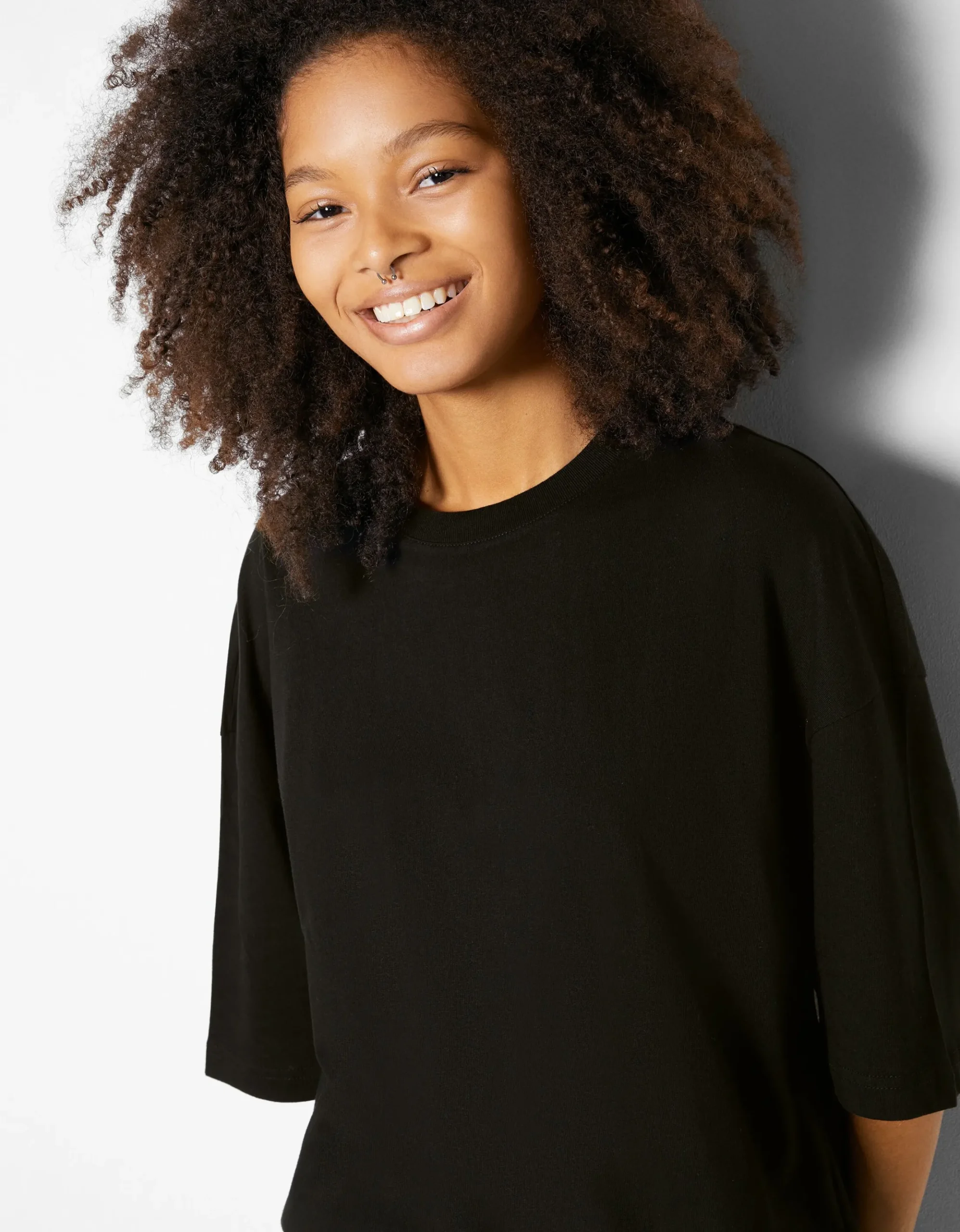 FEMME BERSHKA Tee-shirts*T-shirt oversize à manches courtes