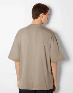 HOMME BERSHKA Vêtements*T-shirt oversize à manches courtes