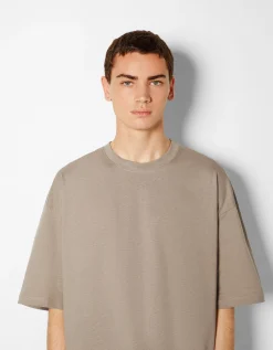 HOMME BERSHKA Vêtements*T-shirt oversize à manches courtes