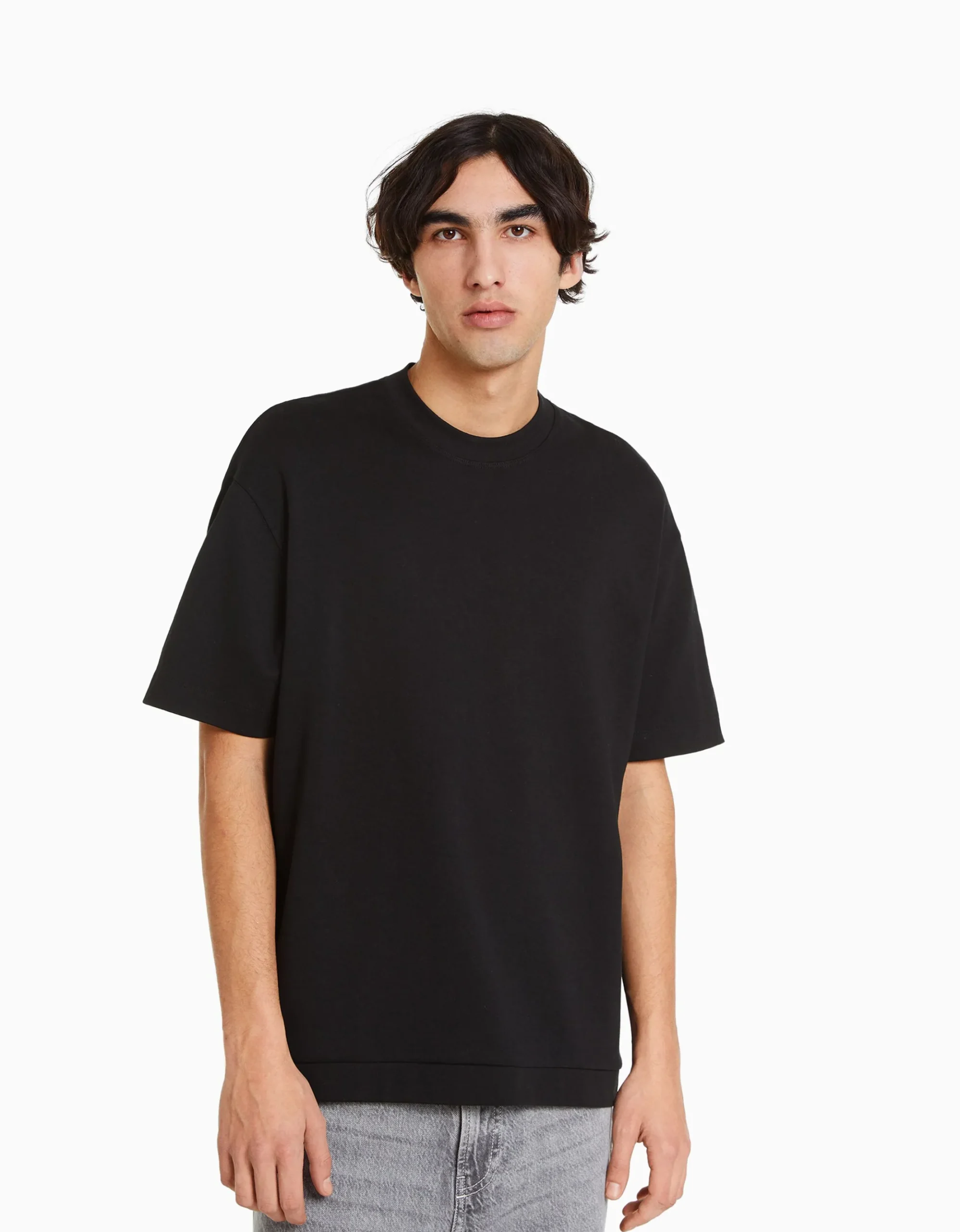HOMME BERSHKA Basiques*T-shirt oversize à manches courtes
