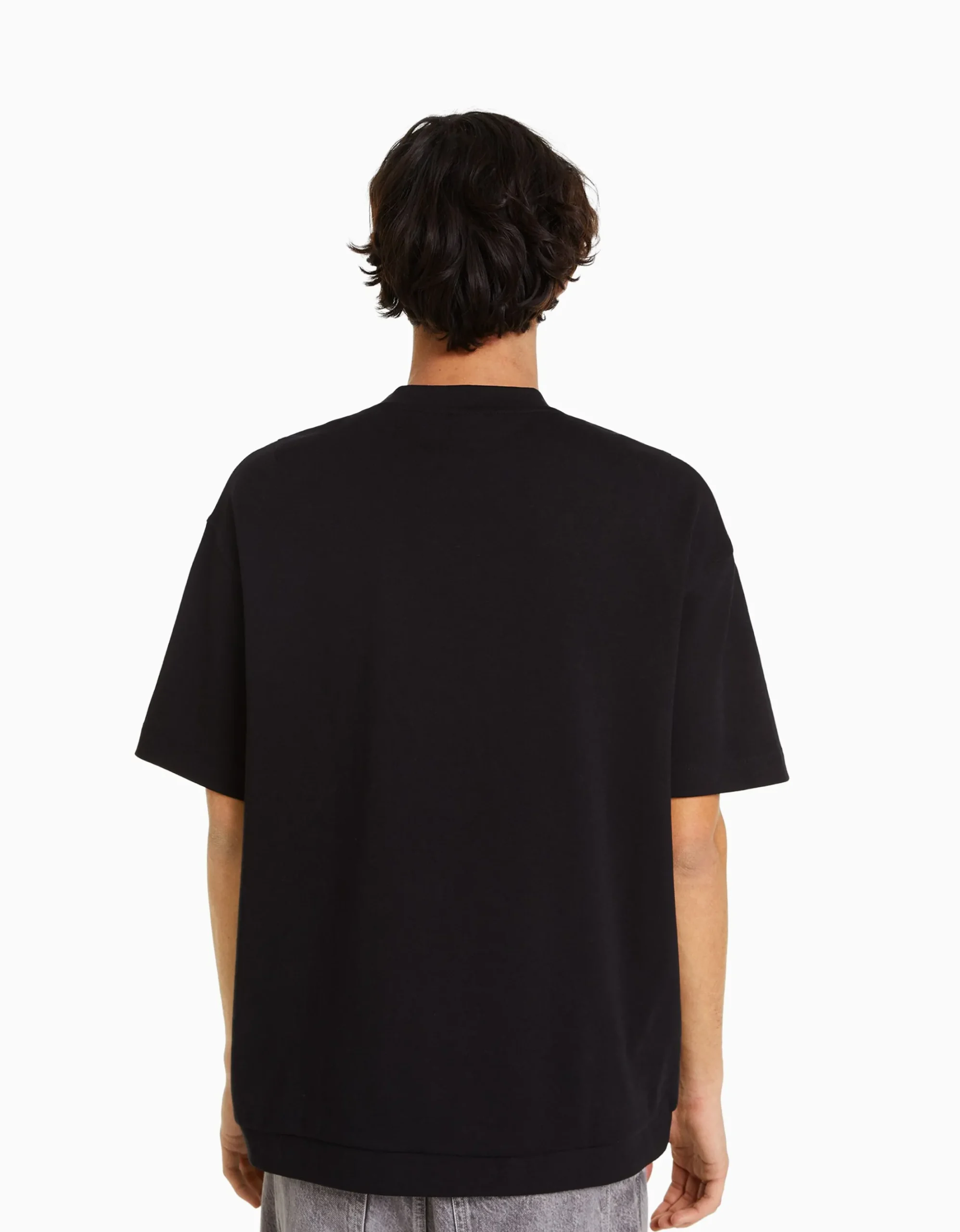 HOMME BERSHKA Basiques*T-shirt oversize à manches courtes