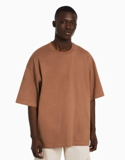 HOMME BERSHKA Vêtements*T-shirt oversize à manches courtes