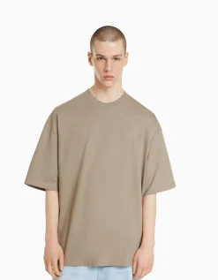 HOMME BERSHKA Vêtements*T-shirt oversize à manches courtes