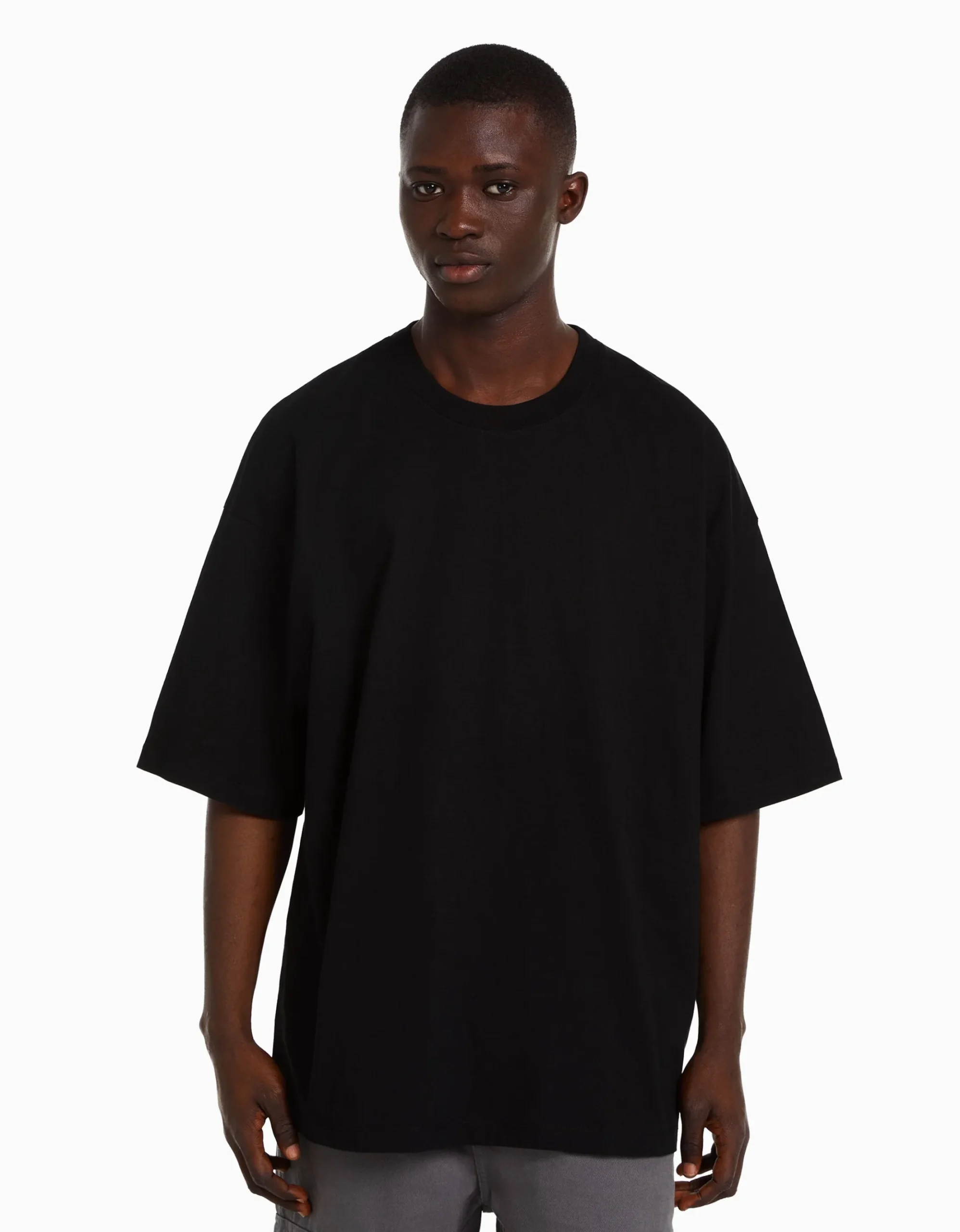 FEMME BERSHKA Personnalisables*T-shirt oversize à manches courtes