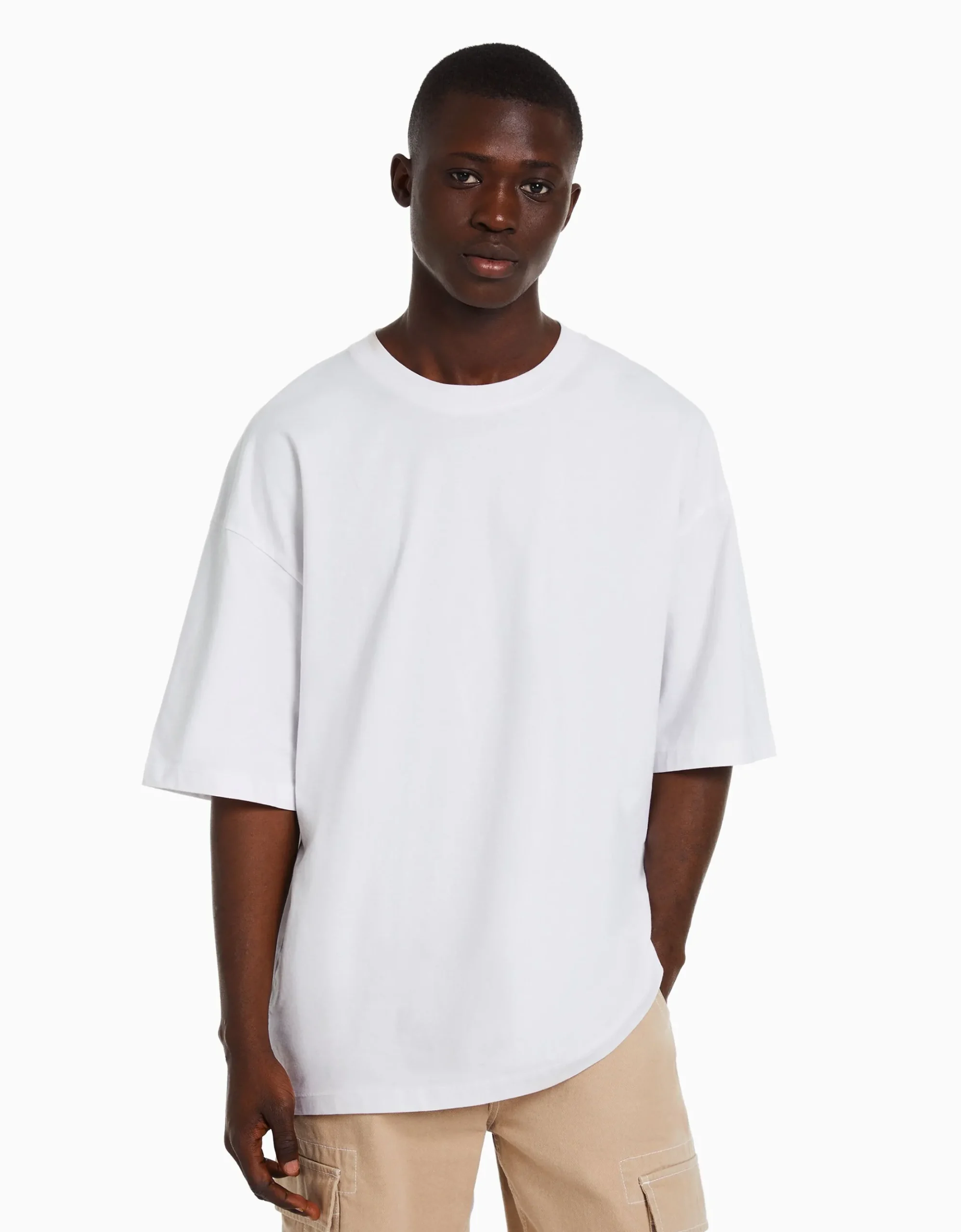 FEMME BERSHKA Personnalisables*T-shirt oversize à manches courtes