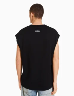 HOMME BERSHKA Tee-shirts*T-shirt sans manches oversize