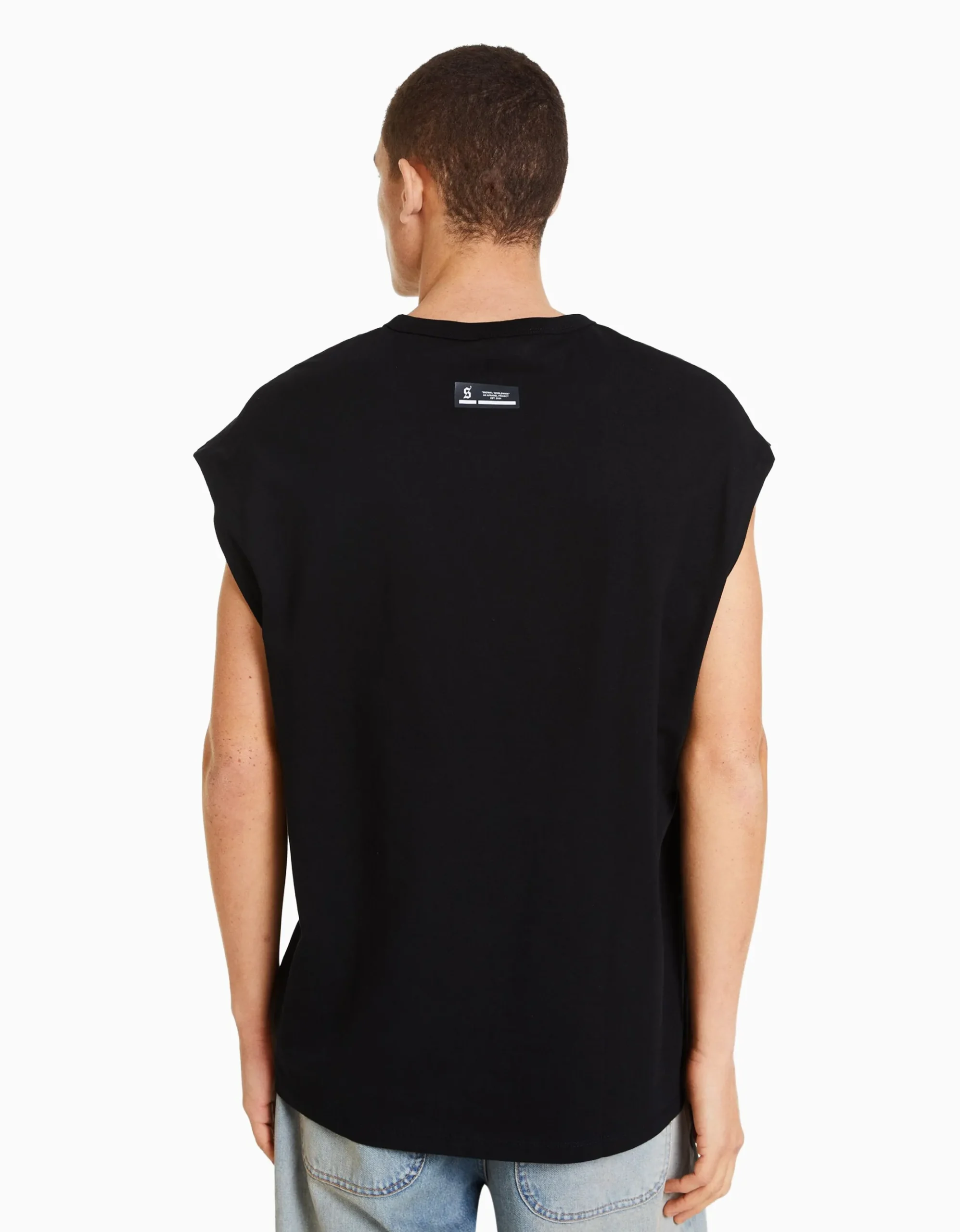 HOMME BERSHKA Tee-shirts*T-shirt sans manches oversize