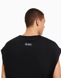 HOMME BERSHKA Tee-shirts*T-shirt sans manches oversize