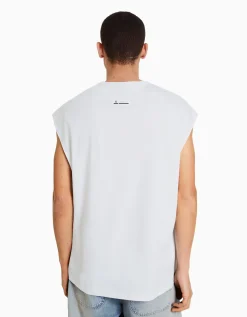 FEMME BERSHKA Personnalisables*T-shirt sans manches oversize