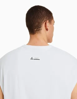 FEMME BERSHKA Personnalisables*T-shirt sans manches oversize